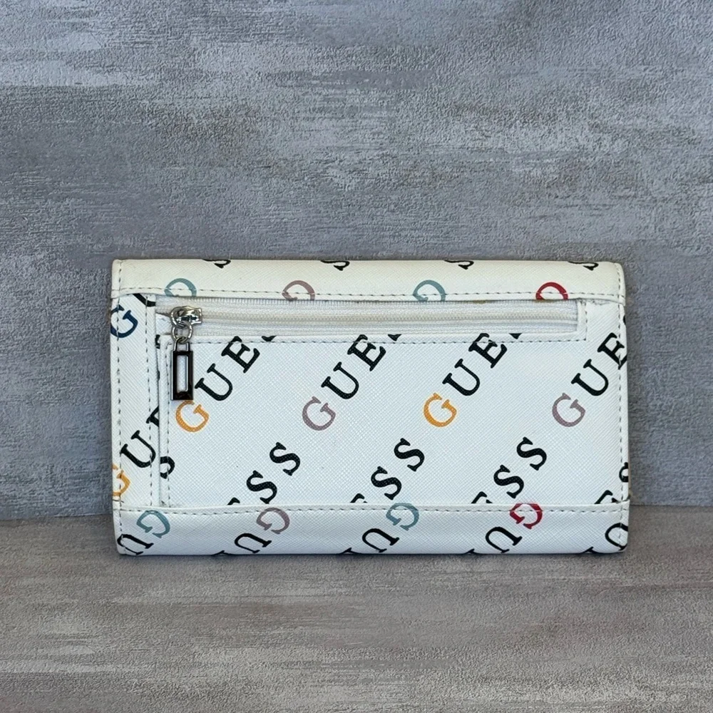 GUESS Willie Slim Clutch Multicolor Logo Wallet